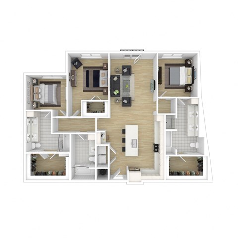 a floor plan of a 1 bedroom floorplan with a bathroom and a living room